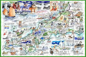 Map of Cornwall - Tim Bulmer 300pc Wooden Puzzle