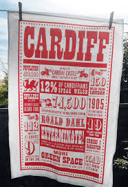 Cardiff Facts Tea Towel