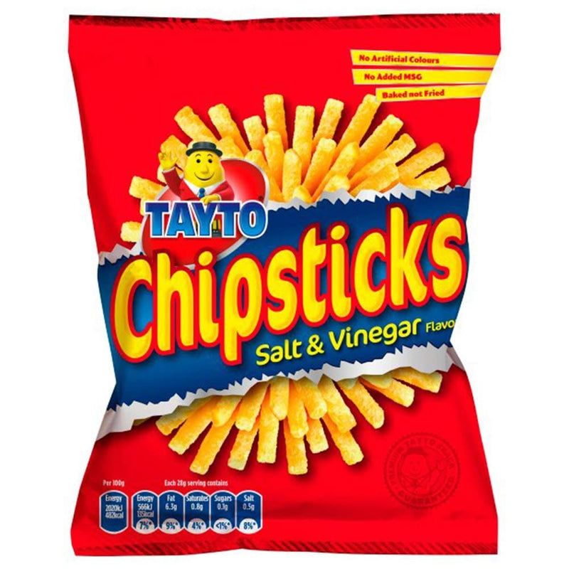 Tayto Salt and Vinegar Chipsticks 33g