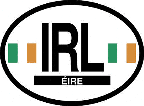 Ireland IRL Oval Decal - 1083