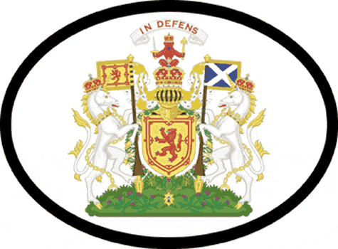 Scotland Coat Of Arms Oval Decal - 1954