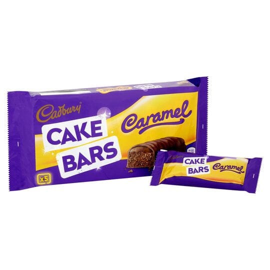 Cadbury Caramel Cake Bars 5pk 120g