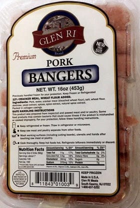 Glen RI Pork Bangers 454g