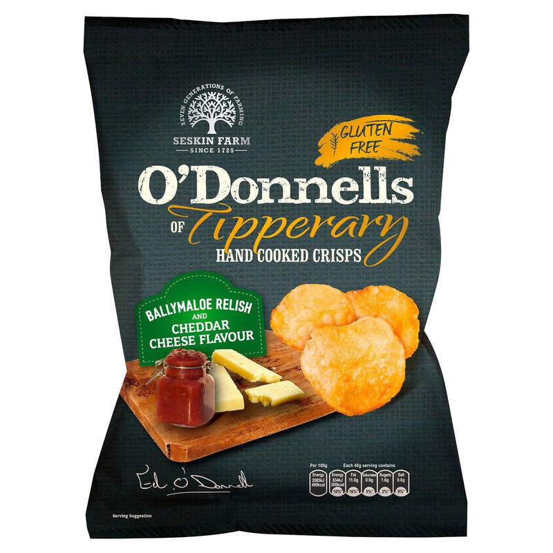 O'Donnells Ballymaloe Relish & Cheddar Cheese Crisps 47.5g