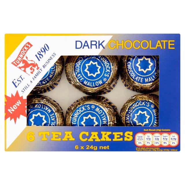 Tunnocks Dark Chocolate Tea Cakes 6x24g