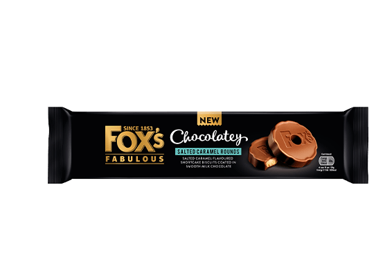 Foxs Chocolatey Rounds Salted Caramel 130g