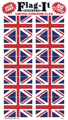 United Kingdom Flag 50 Stickers - 2686