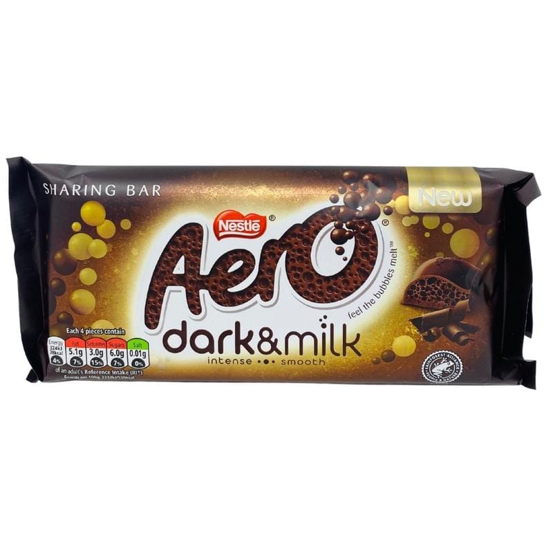 Nestle Aero Dark and Milk Chocolate 90g