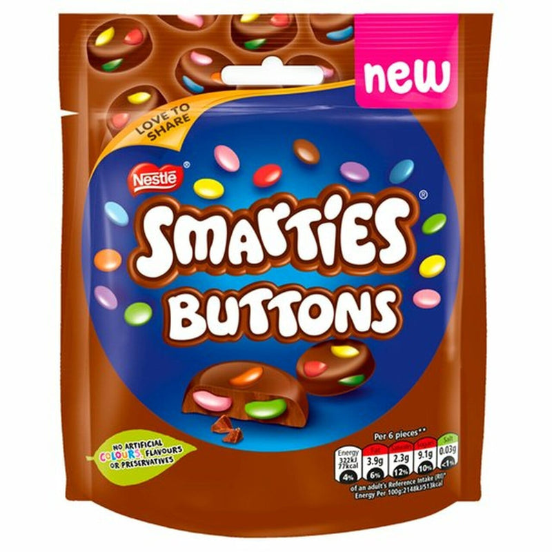 Nestle Smarties Buttons Milk Bag 90g