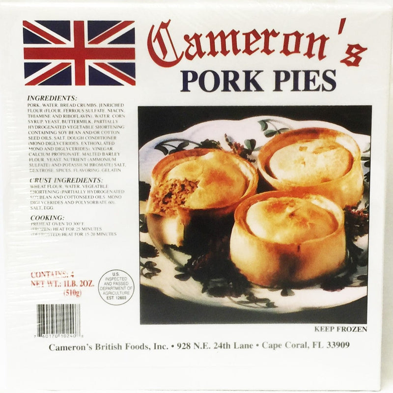 Camerons Pork Pies 4 pack